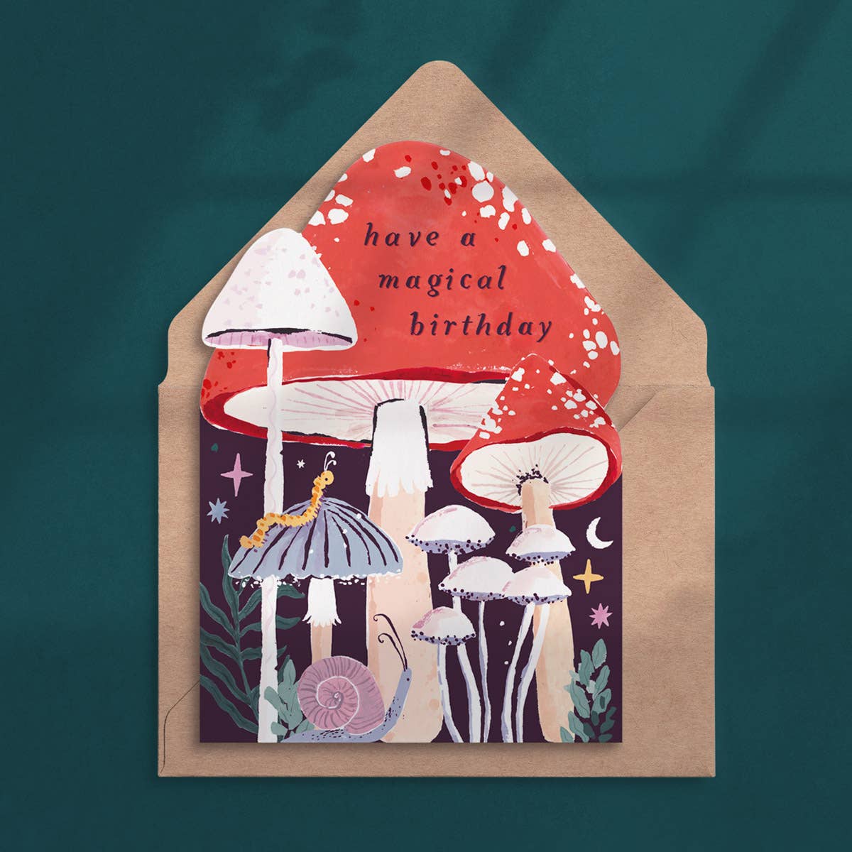 Mushroom Birthday Card | Magical Mushrooms Greeting Card