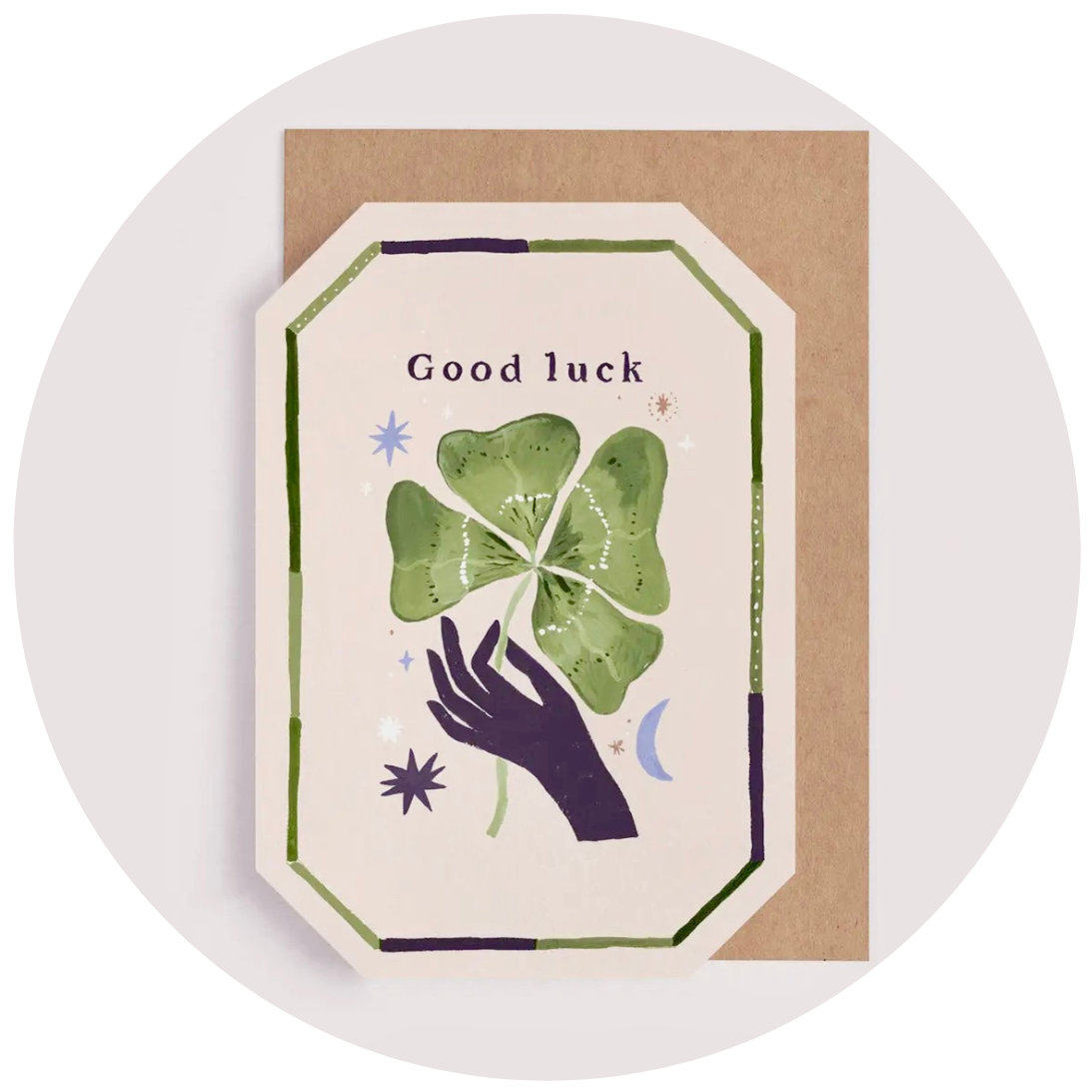 Lucky Clover Good Luck Card