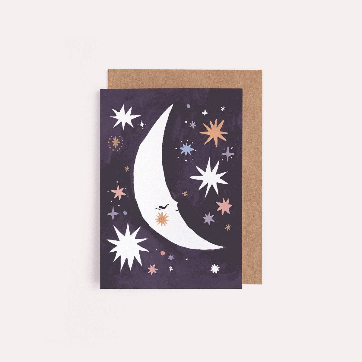 Sleeping Moon Mini Greeting Card