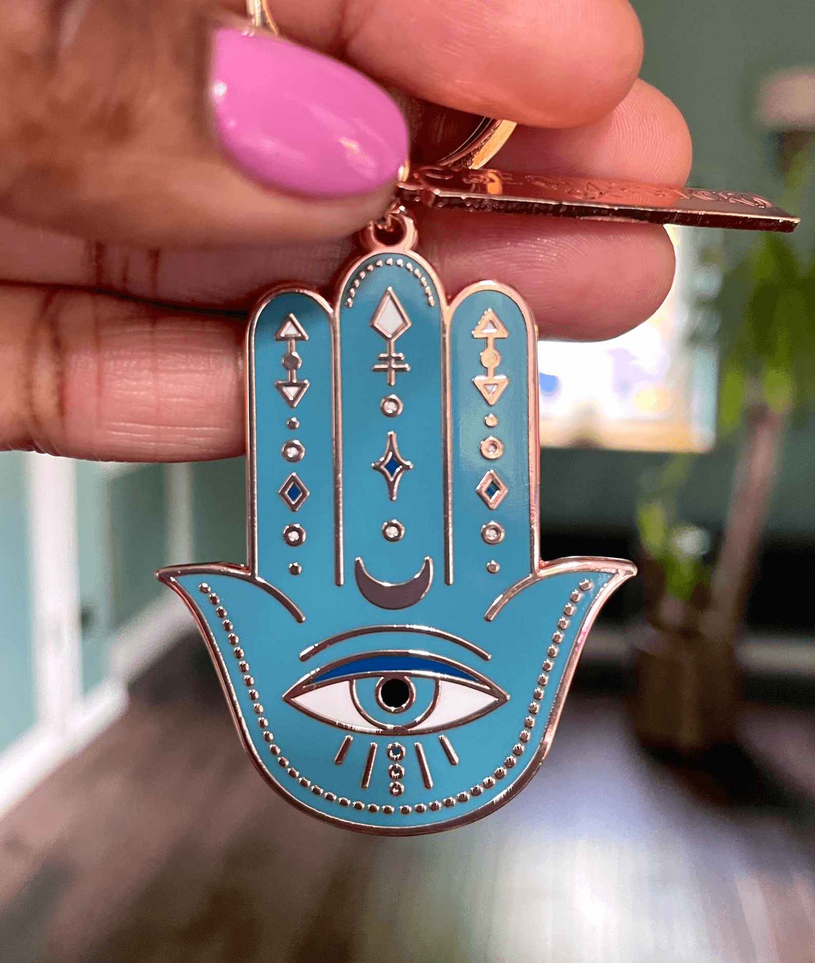 Hamsa (Pink + Turquoise) 6