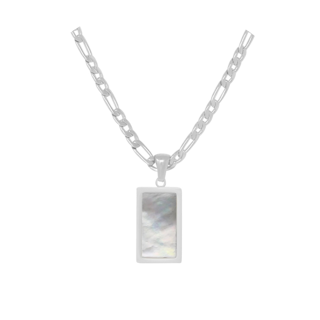 IRIDESCENCE PENDANT NECKLACE, SILVER