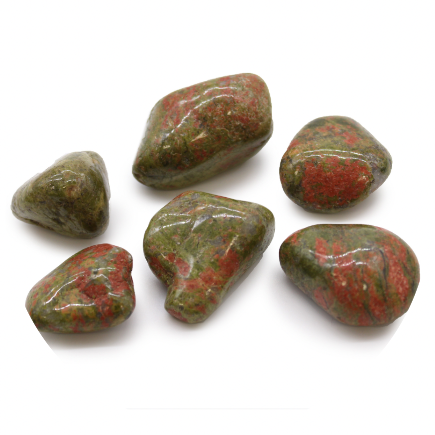 LARGE UNAKITE HEALING TUMBLESTONE